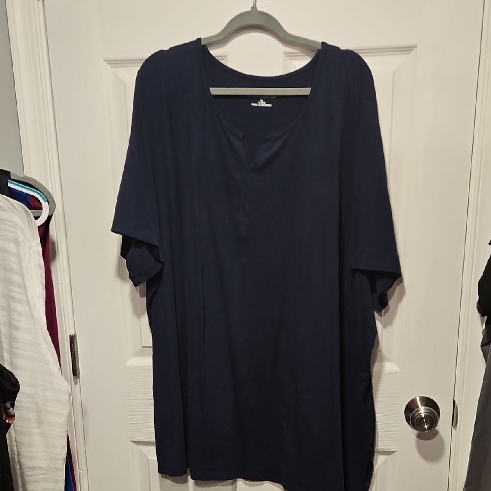 Catherines Deep Blue Short Sleeve Top